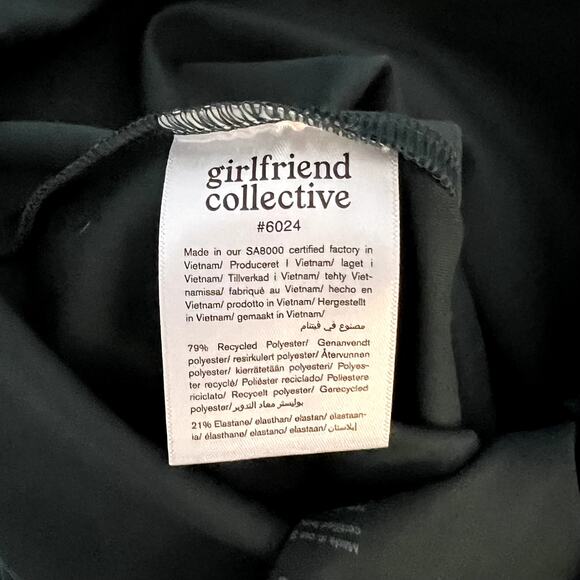 Girlfriend Collective Cami Unitard Small in Moss Cropped 23" Inseam Activewear - Picture 6 of 9